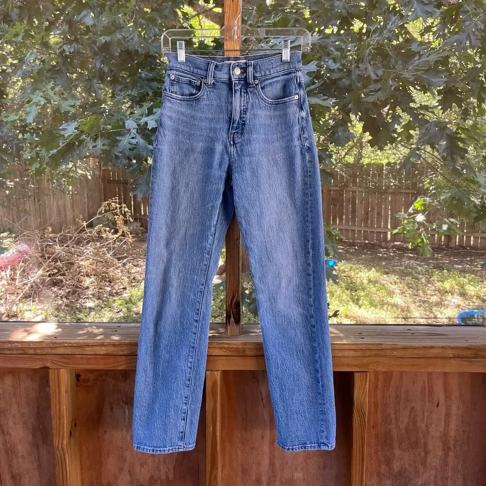 Madewell Women's 90's Straight Jeans Light Wash High Waisted Size 24